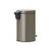 Brabantia newicon prullenbak - 12 liter - platinum