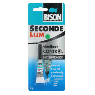 Bison secondelijm vloeibaar control tube 3gr | 4 stuks