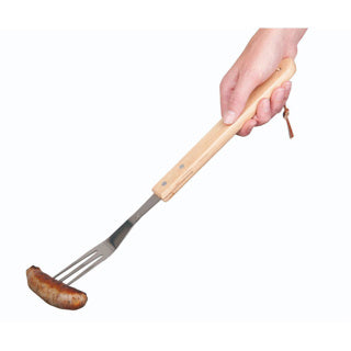 Collezione barbecue collezione barbecue fork di carne di lusso 41 cm in acciaio inossidabile in quercia