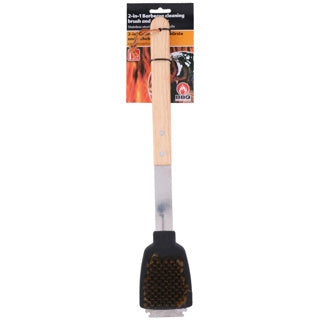 Collezione barbecue la spazzola per collezione barbecue con quercia in acciaio inossidabile Schraper
