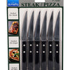 Amefa Amefa Pizza Steak Knife Set Black a 6 pezzi