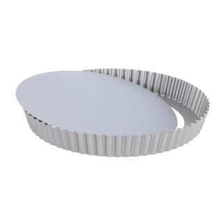 Vormo di quiche in argento in argento con terreno sciolto 28 cm
