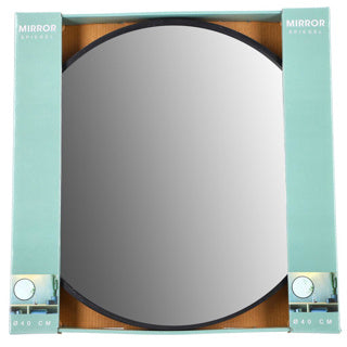 Specchio rotondo 40 cm nero