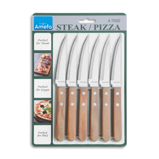 Amefa Amefa Pizza Steak Knife Set a 6 pezzi