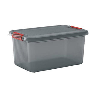 Kis K Latch Storage Box L con tapa 43 L transparente