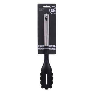 Eccellente Casalinga Houseware Spaghettilpoon 33 cm Nylon nero in acciaio inossidabile