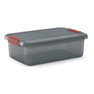Kis K Latch Storage Box M con tapa 28 L transparente