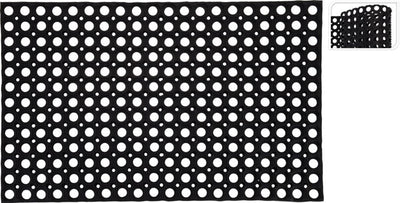 Peador básico de goma con agujeros de 50x80 cm negro