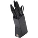 Richardson Sheffield Laser Cuisine Knife Block Black a 6 pezzi