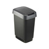 Rotho twist afvalbak 10l dark silver