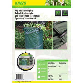 Pop-up tasca per rifiuti da giardino Kinzo 45x75cm