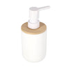 Pompa di sapone per lo stile domestico bianco; bambù