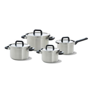 BK BK Flow Flow Cool Pan set in acciaio inossidabile a 4 pezzi