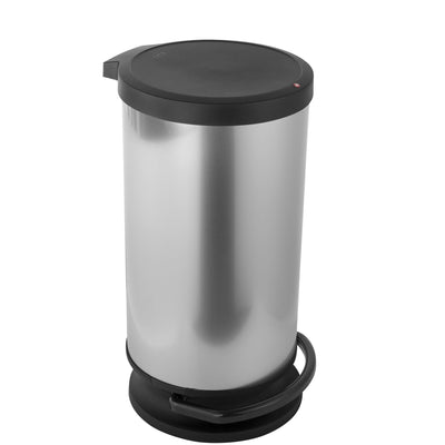 Rotho Rotho Paso Pedal bin 30l metallic silver black
