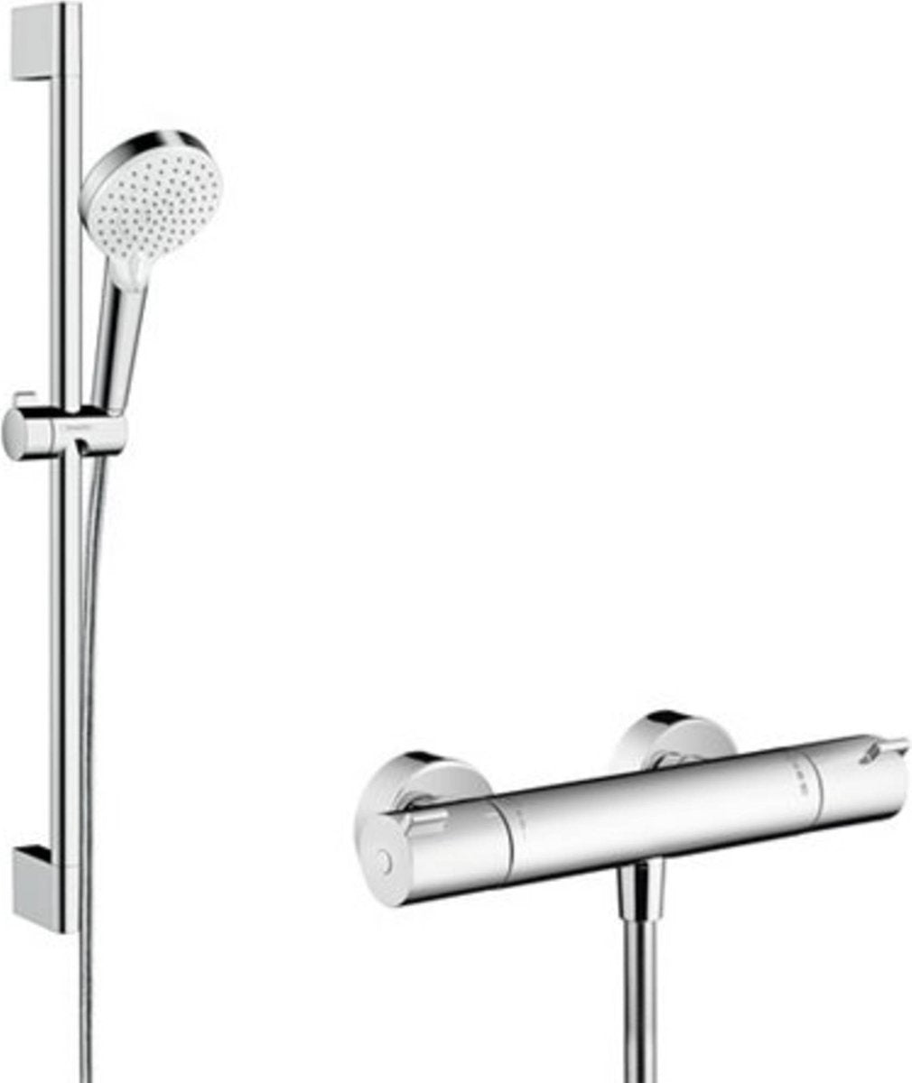 Hansgrohe crometta vario set rinnovamento 1001 cl - termostato - termostato ecostat - 65 cm - cromo bianco