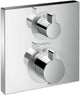 Set finitura termostato Hansgrohe ecostat quadrato per 2 funzioni cromo