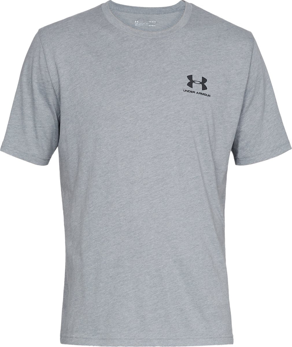 Maglia sportiva da uomo Under Armour UA M Sportstyle LC SS-Gry - Steel Light Heather - Nera