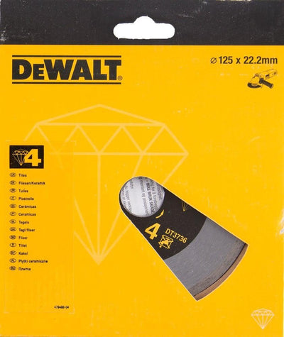 Accessori Dewalt Disco diamantato sinterizzato per piastrelle ø125mm - dt3736-xj