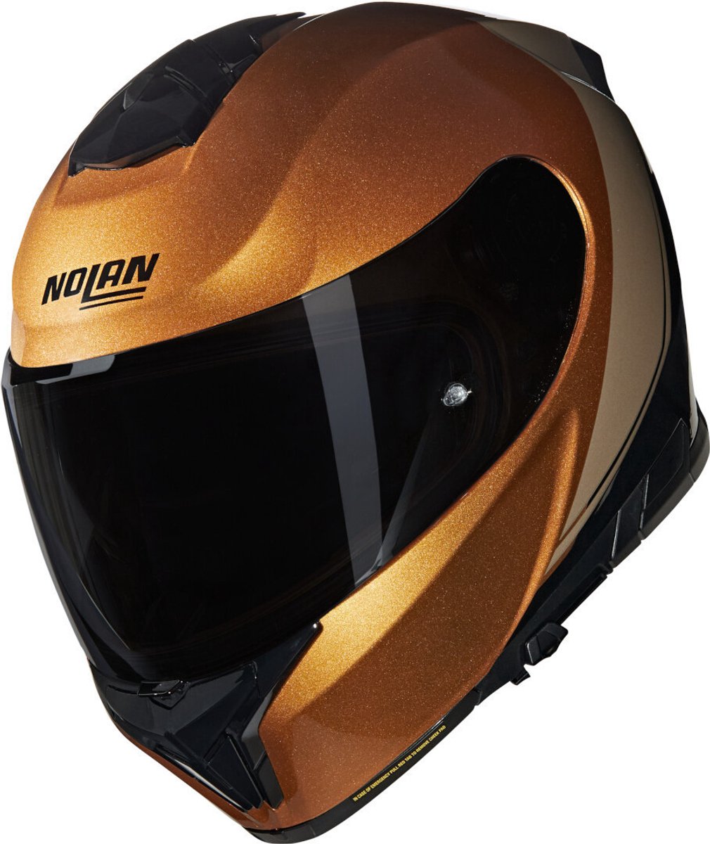 Casco integral nolan n80-8 verniciatura especial 341 negro ocre brillo - talla s - casco