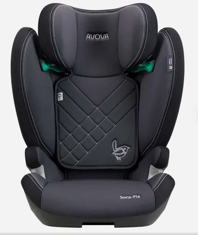 Seggiolino auto Avova sora-fix - i-size - grigio e nero (100-150 cm)