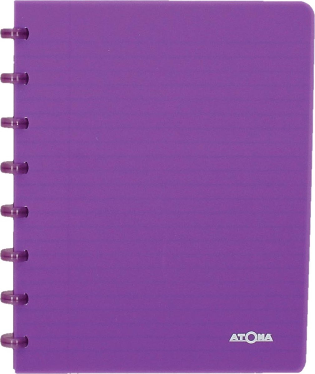 Atoma - taccuino alla moda | ft a5 | 144 pagine | foderato | viola trasparente