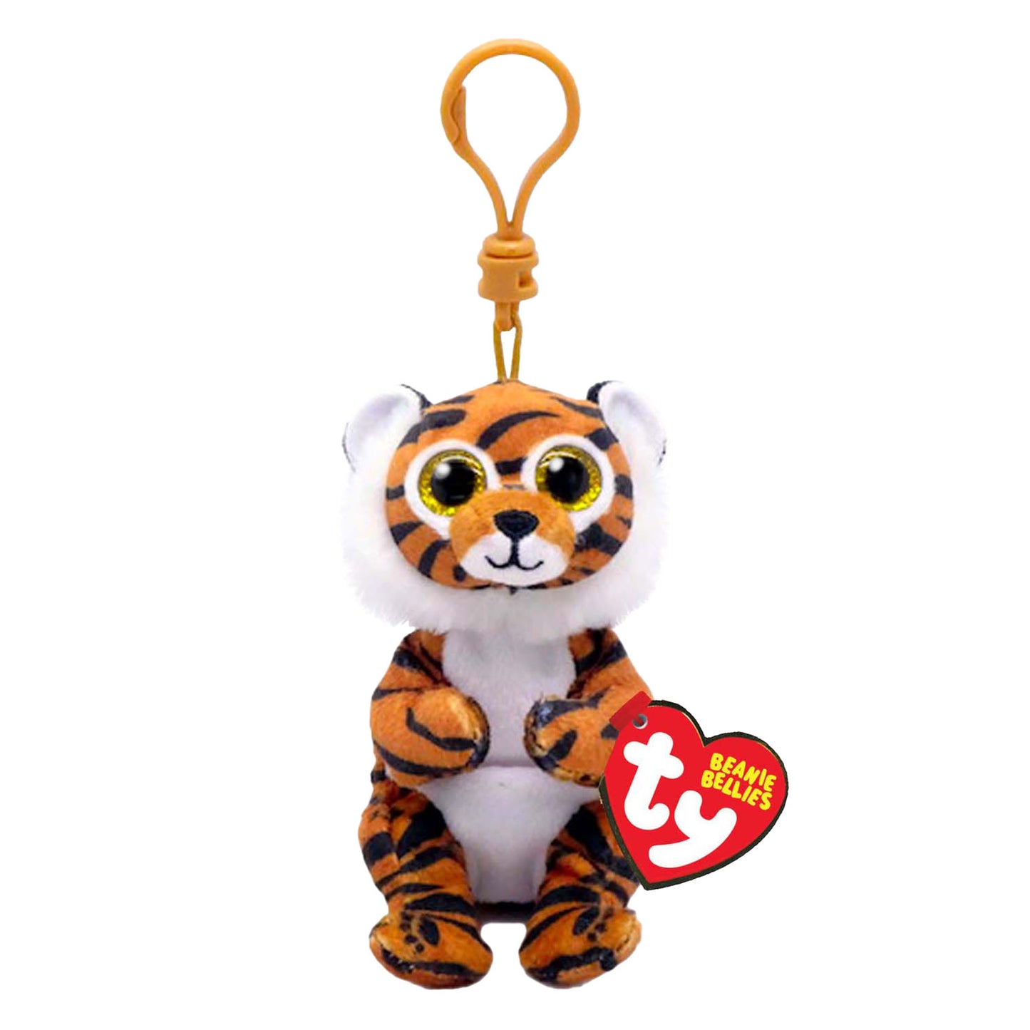 Ty beanie babies bellies clip clawdia tiger, 10cm