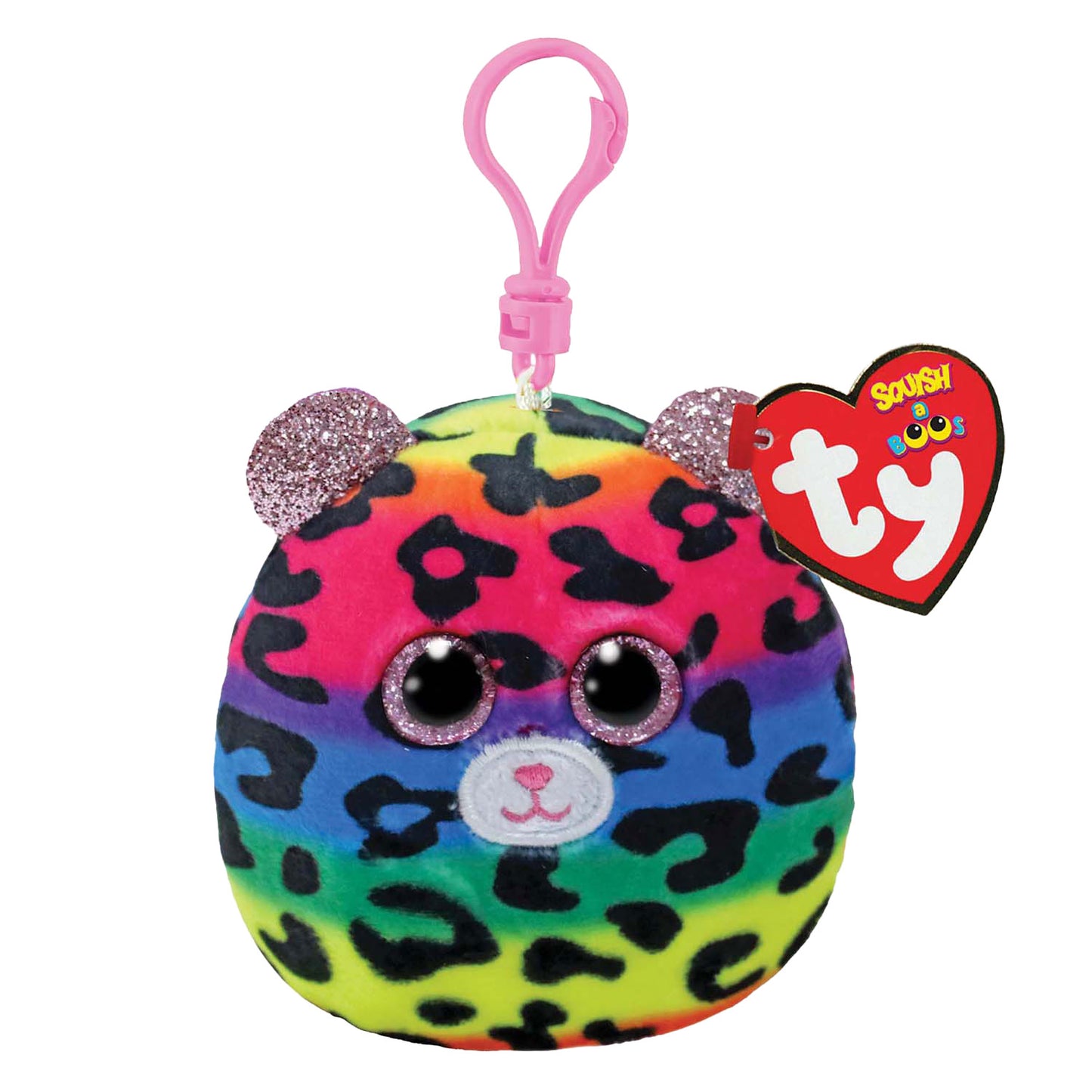 Ty beanie ty squish a boo clips dotty leopard, 8 cm