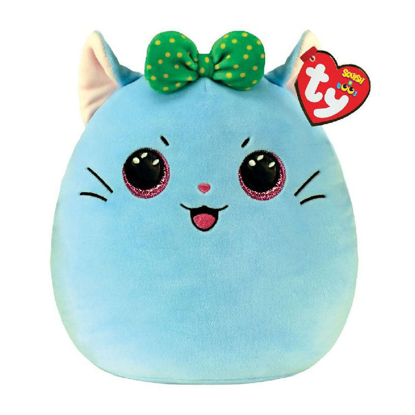 Ty beanie ty squish un boo kirra blu gatto, 20 cm