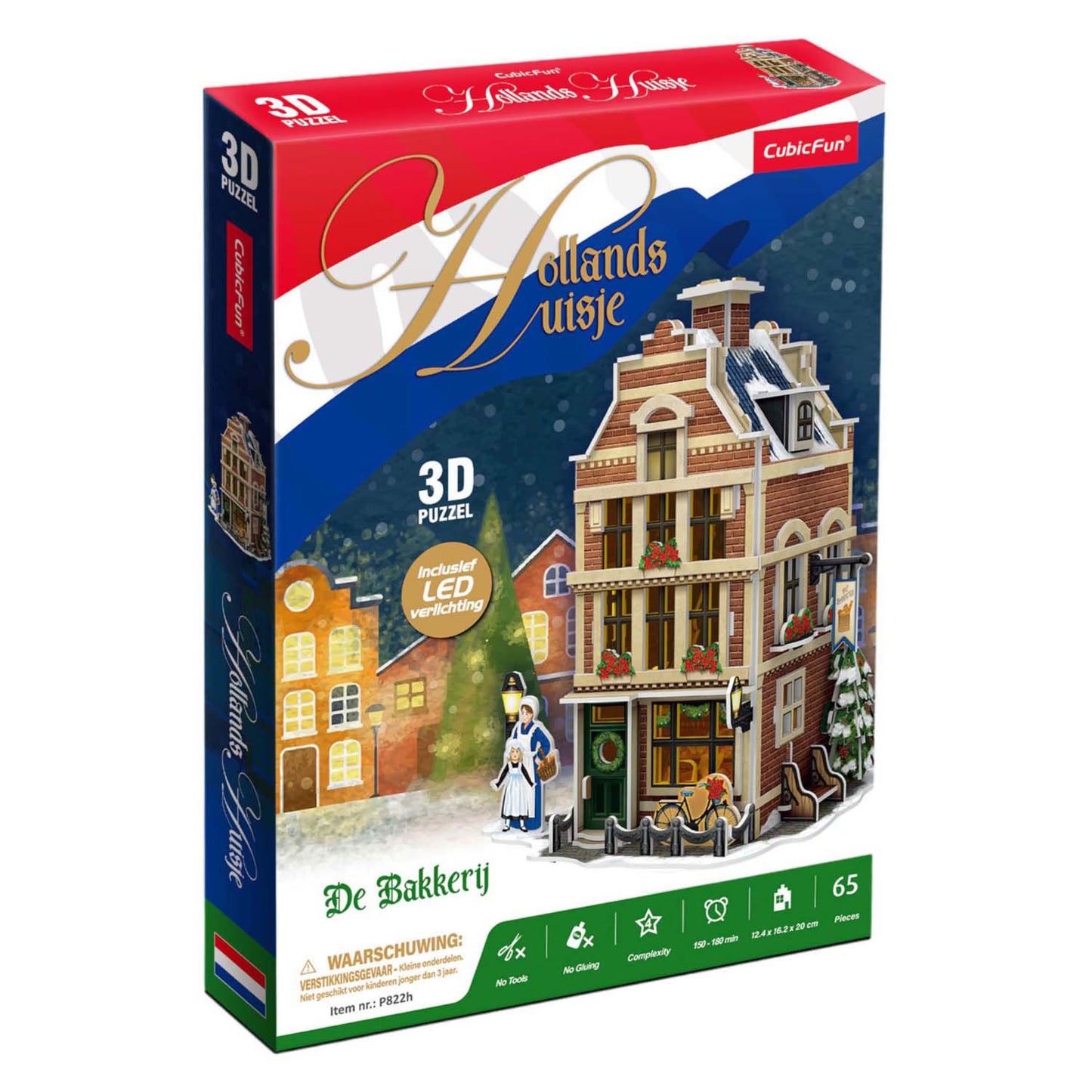 Divertimento cubico divertimento 3d puzzle Hollase Bakery con illuminazione a LED