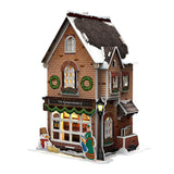 Cubic fun 3d puzzel klompenmakerij led verlichting kerstdorp speelgoed. - afbeelding 1