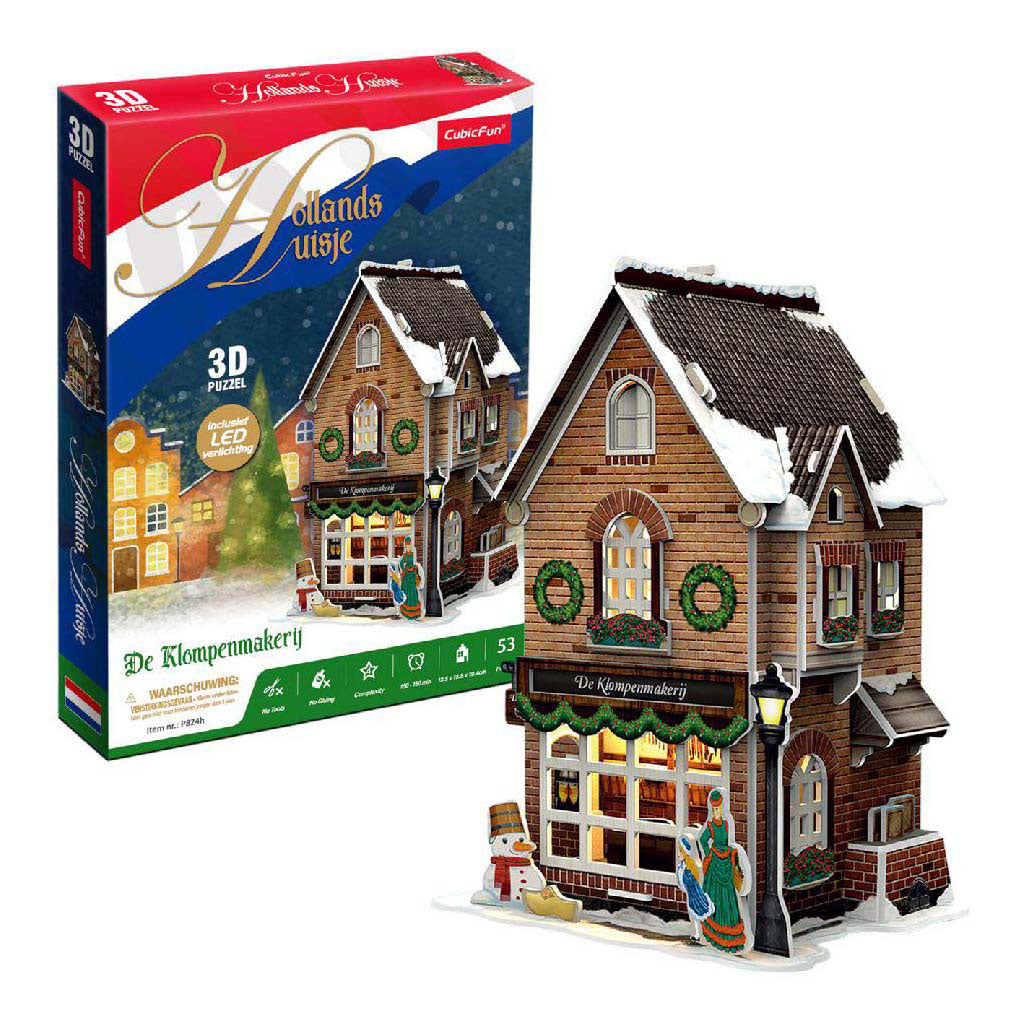Cúbico Fun 3D Puzzle Klompenmakerij con iluminación LED