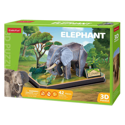Diversión cúbica 3D rompecabezas elefante