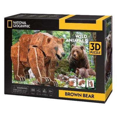 Cúbico Fun 3D Puzzle National Geographic Brown Bear