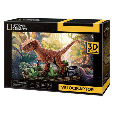 Cúbico Fun 3D Puzzle National Geographic Velociraptor