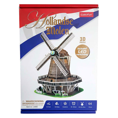 Molino de rompecabezas 3D Cubic fun LED - 65 uds.