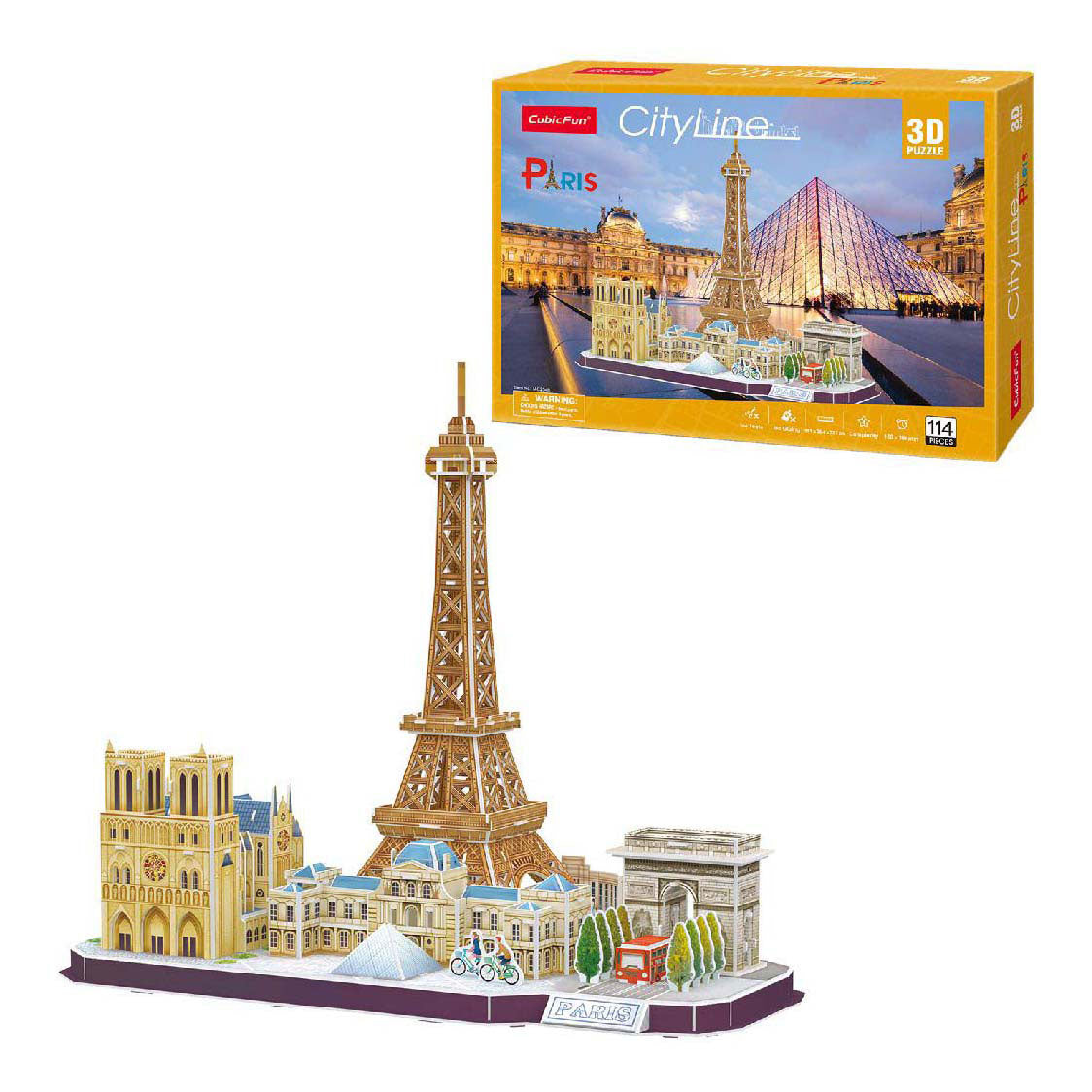 Divertimento cubico divertimento 3d puzzle città paris