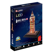 Cubic fun 3d puzzel big ben met led verlichting - afbeelding 2