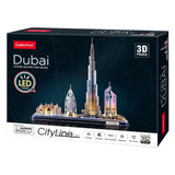 Cubic Fun 3D Puzzle City Line Dubai with LED Lighting - afbeelding 2