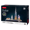 Divertimento cubico divertimento 3d puzzle city linea Dubai con illuminazione a led