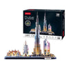 Divertimento cubico divertimento 3d puzzle city linea Dubai con illuminazione a led