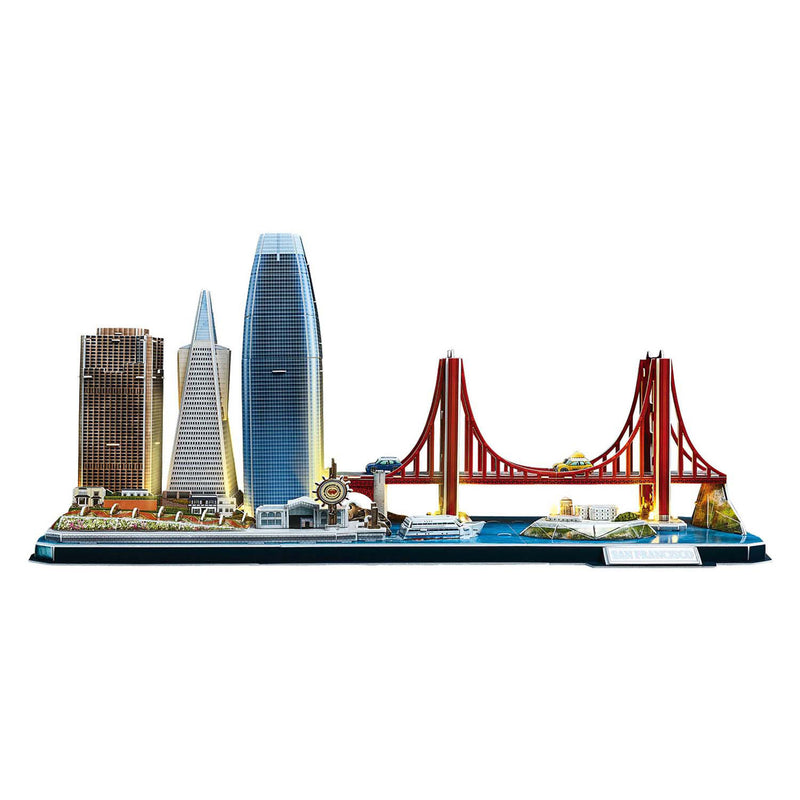 Fun cúbica Cúbica Fun 3d Puzzle City Line San Francisco + LED ILUMINACIÓN 90 piezas