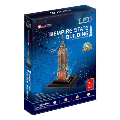 Cúbico Fun 3d Puzzle Empire State Building con iluminación LED