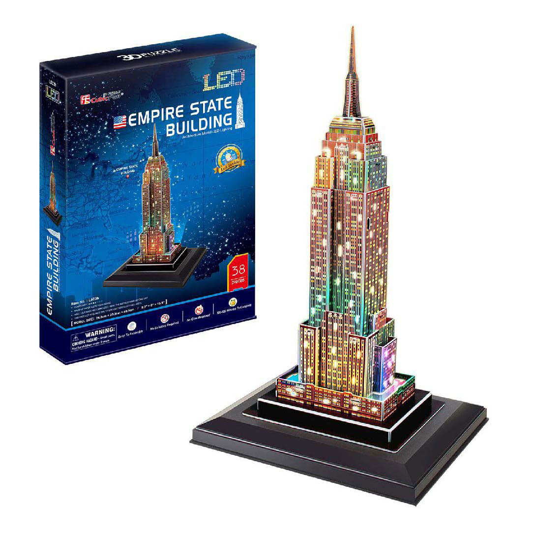 Cubic Fun 3D Puzzle Empire State Building con illuminazione a LED