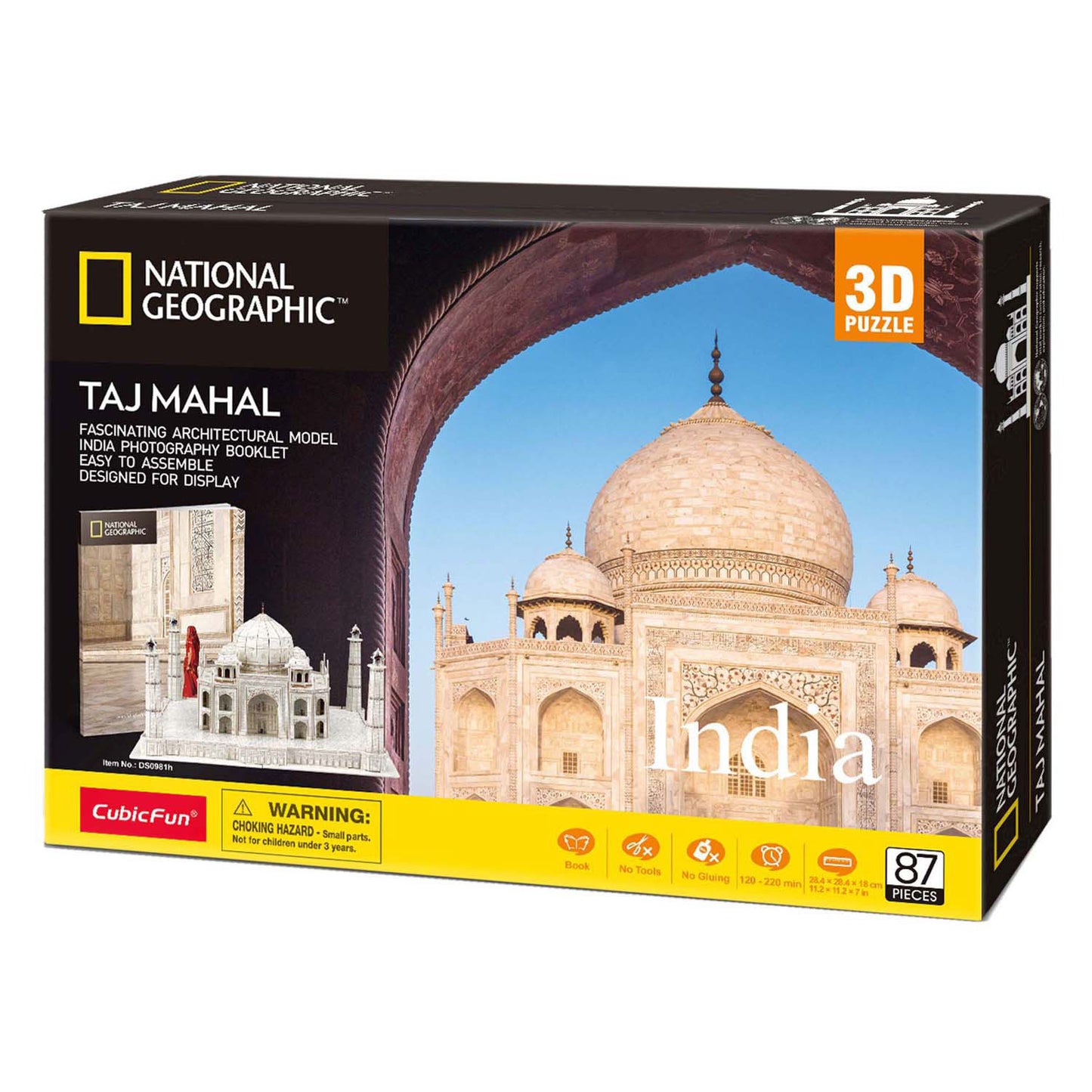 Divertimento cubico divertimento 3d puzzle nazionale geografico taj mahal