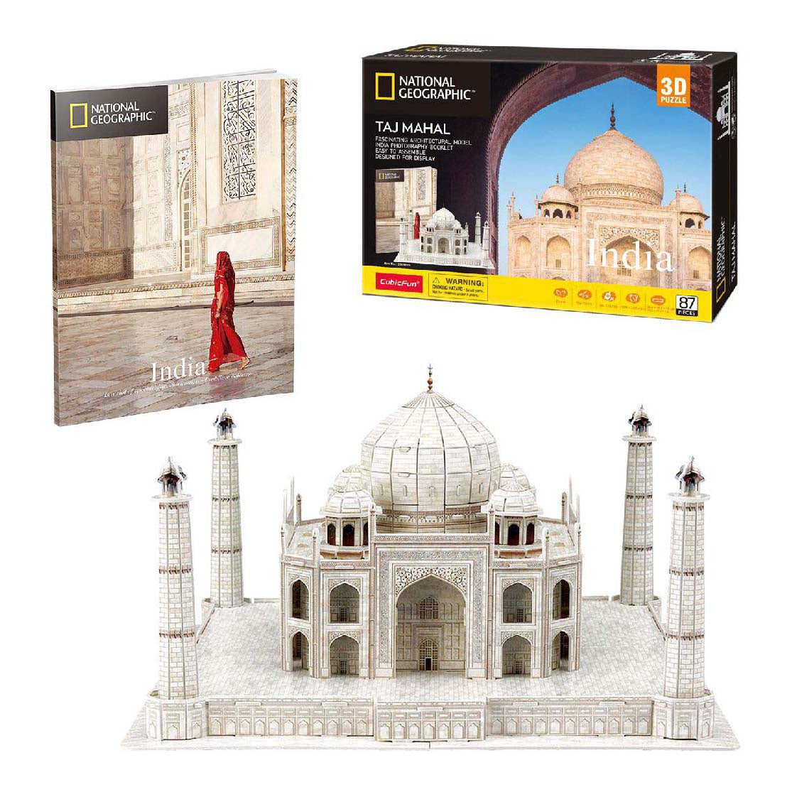 Divertimento cubico divertimento 3d puzzle nazionale geografico taj mahal