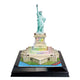 Estatua de libertad de rompecabezas 3D cúbico con iluminación LED