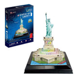 Cubic fun 3d puzzel vrijheidsbeeld met led verlichting - afbeelding 3