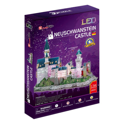 Cubic Fun 3D Puzzle Neuschwanstein Castle con iluminación LED