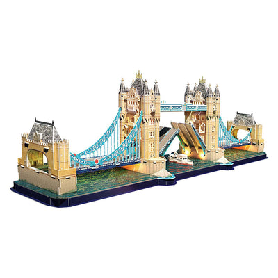 Diversión cúbica Cúbica Fun 3d Puzzle Tower Bridge + Iluminación LED 222 piezas