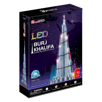 Cúbico Fun 3D Puzzle Burj Khalifa con iluminación LED